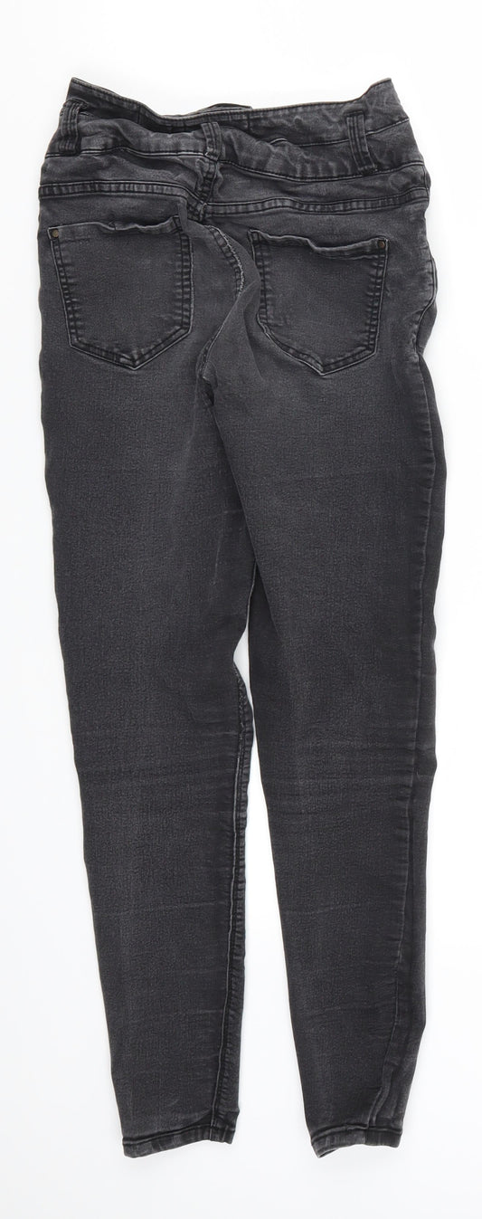 New Look Womens Grey Denim Skinny Jeans Size 8 L26 in