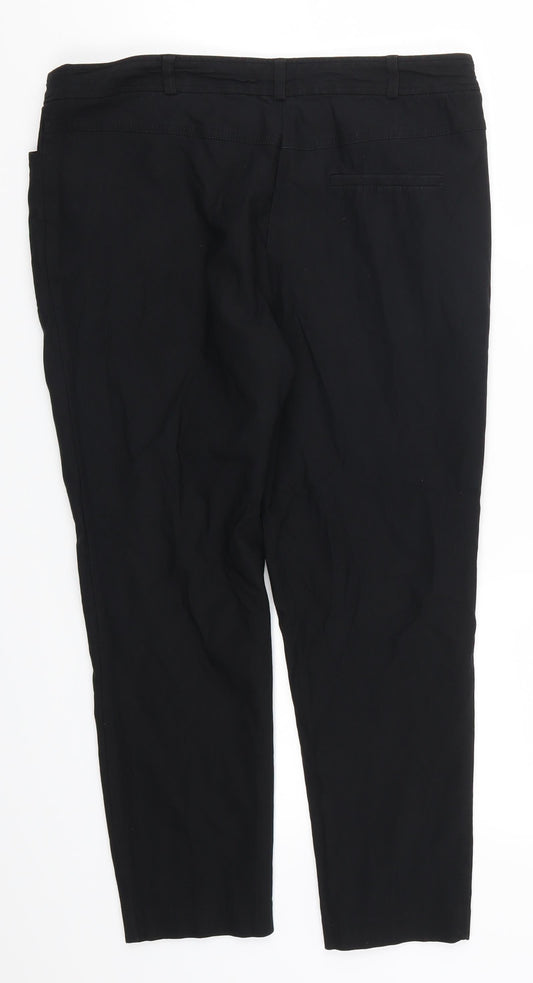 George Womens Black Trousers Size 12 L23 in