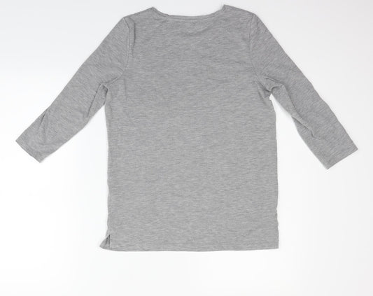 F&F Womens Grey Basic T-Shirt Size 6