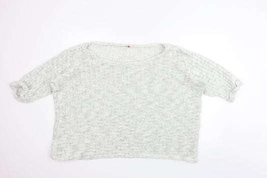 YOURS Womens White Henley Jumper Size 22