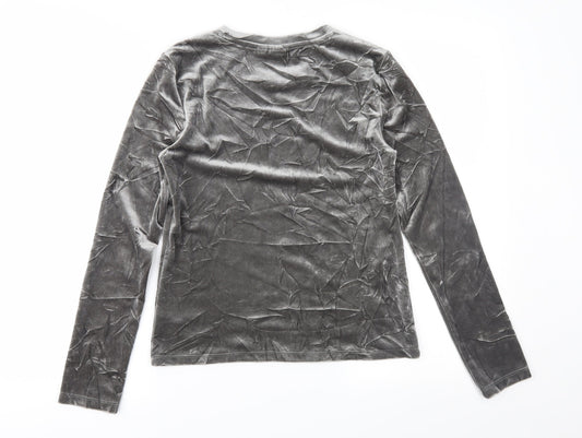 Womens UK Size XS Gap Silver Basic Blouse
