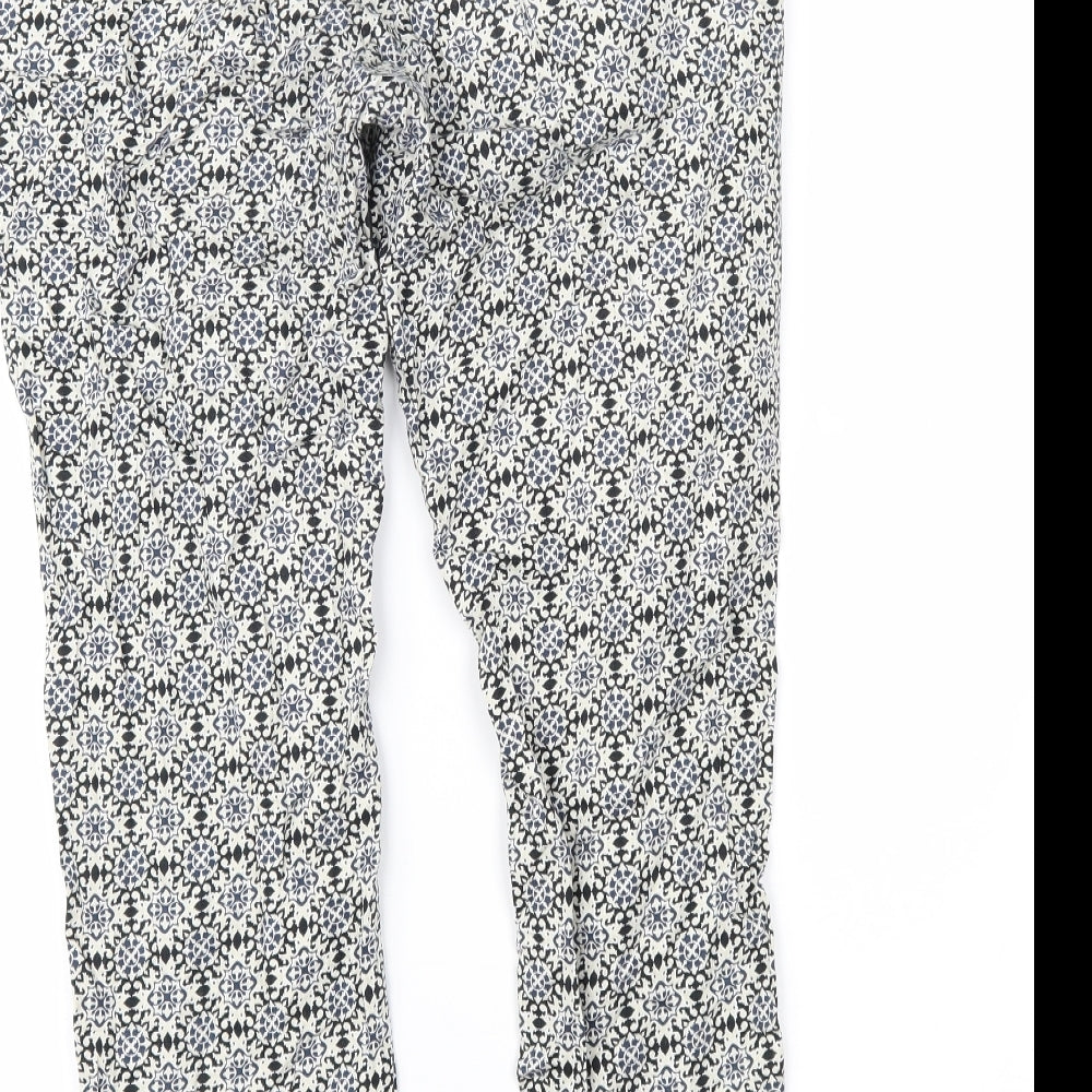 Womens UK Size 30 in H&M Regular Fit Cropped Black Trousers