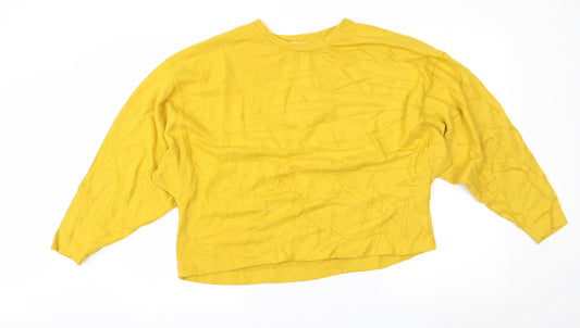 Stradivarius Womens Yellow Pullover Jumper Size M