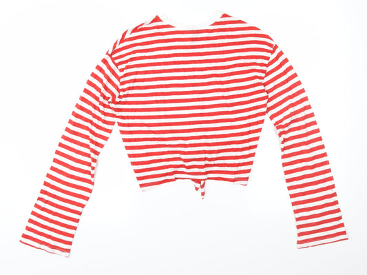 Womens UK Size XS Divided Red Basic T-Shirt