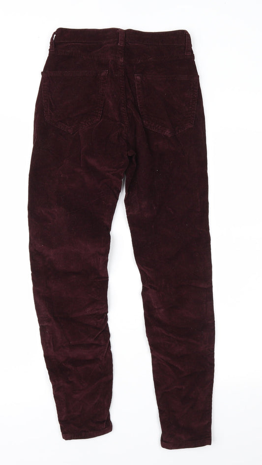 Womens UK Size 25 in Topshop Regular Fit Purple Trousers