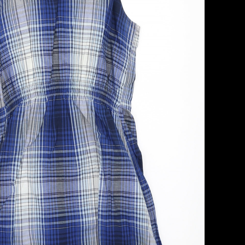 NEXT Womens Blue Check A-Line Size 10