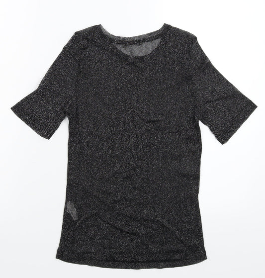 Zara Womens Silver Basic T-Shirt Size L