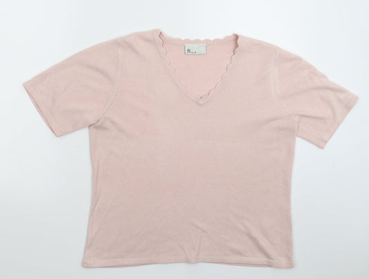 BHS Womens Pink Knit Pullover Jumper Size 16
