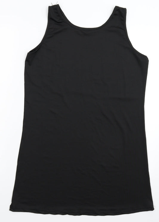Preworn Womens Black Tank Dress Size L