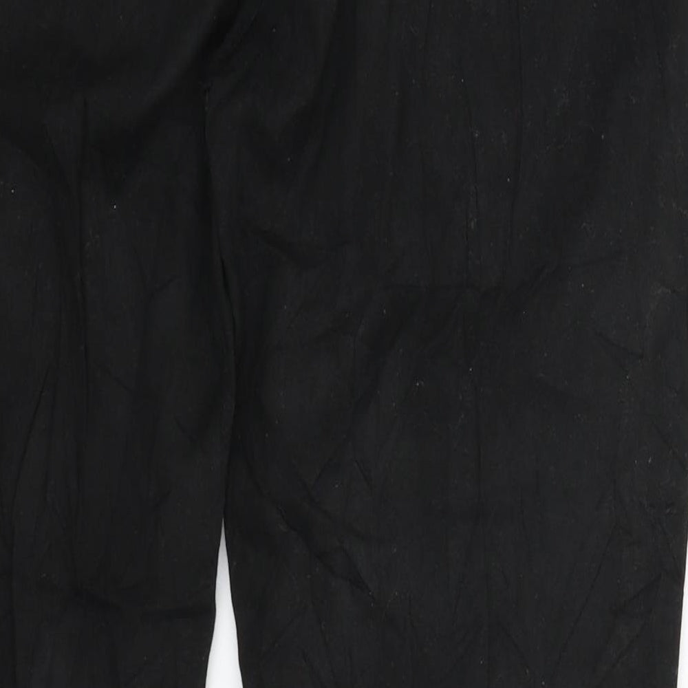 Womens UK Size 2XL Preworn Slim Fit Black Trousers
