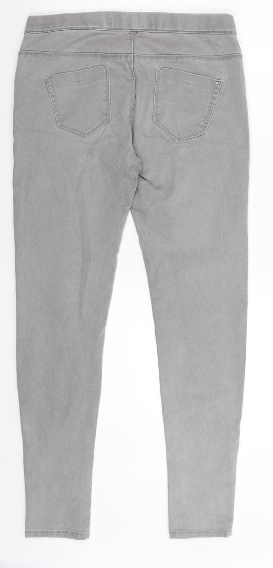 Denim & Co. Womens Grey Denim Jegging Jeans Size 10 L30 in