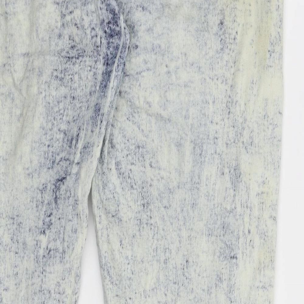 Womens UK Size L Preworn Regular Fit Skinny Blue Jeans