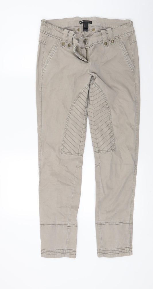 Womens UK Size 10 Mango Extra-Slim Fit Skinny Beige Jeans