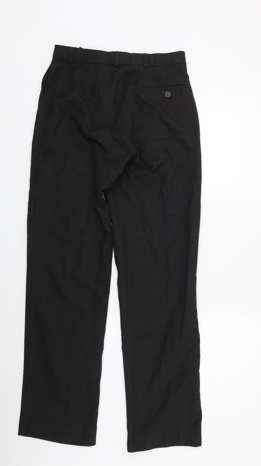 Trutex Mens Black Trousers Size 28 L30 in