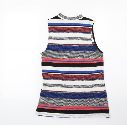 Matalan Womens Blue Striped Tunic Jumper Size 14
