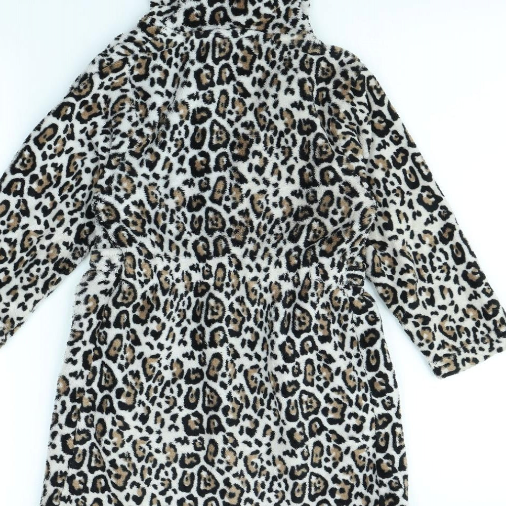 Preworn Girls Brown Animal Print Cami Gown Size 4 Years