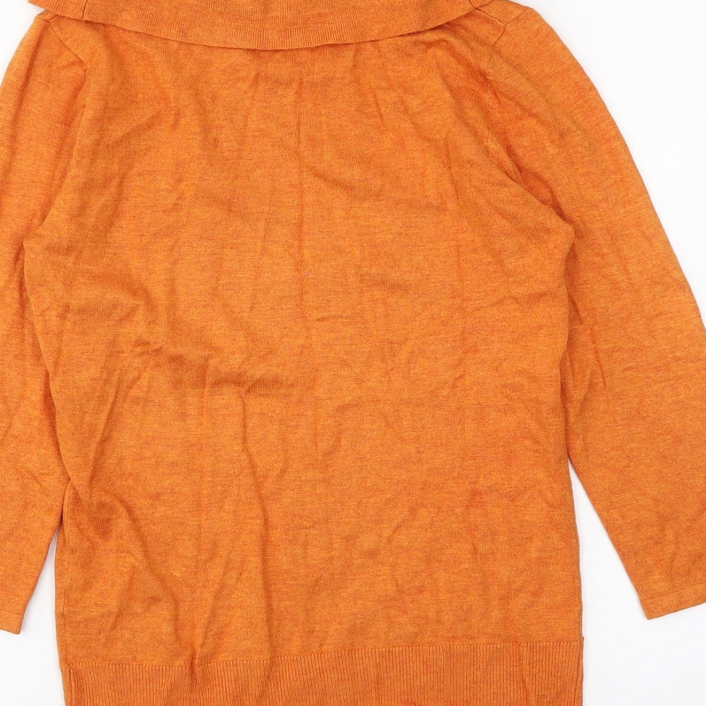 Mosaic Womens Orange Basic T-Shirt Size S