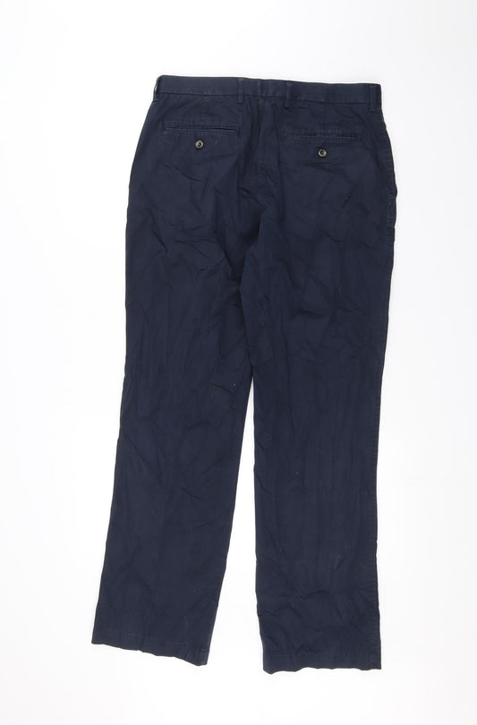 Marks and Spencer Mens Blue Trousers Size 32 L28 in