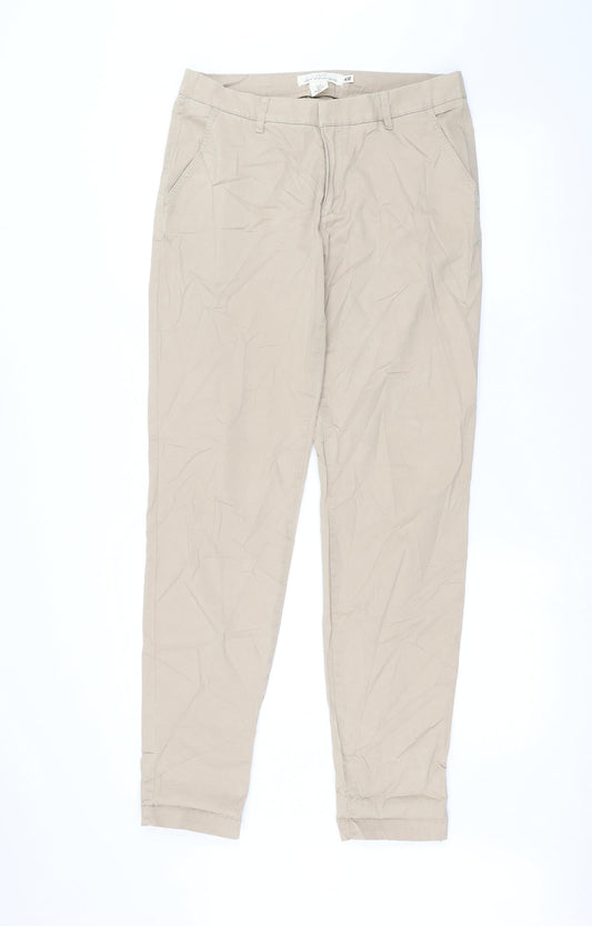 Womens UK Size 8 H&M Regular Fit Brown Trousers