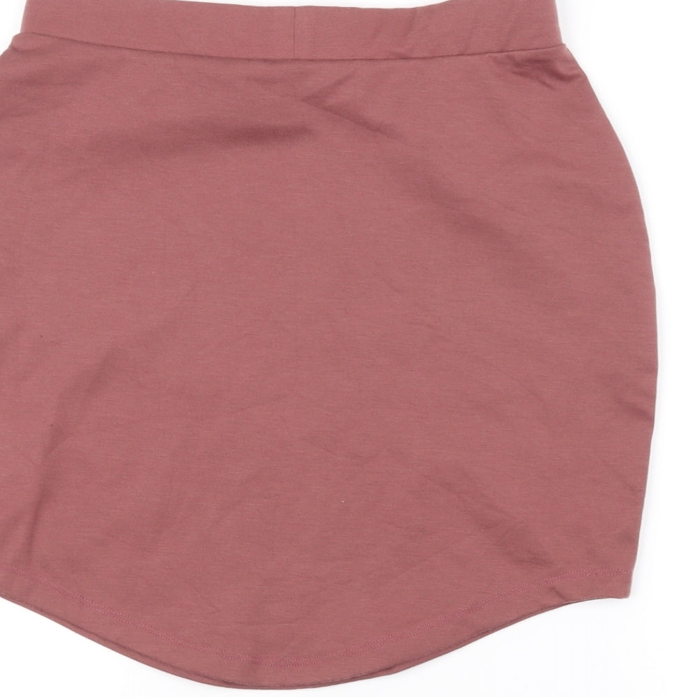 Missguided Womens Pink A-Line Skirt Size 10