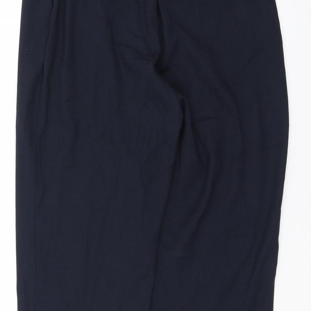 Womens UK Size XS Zara Regular Fit Blue Trousers