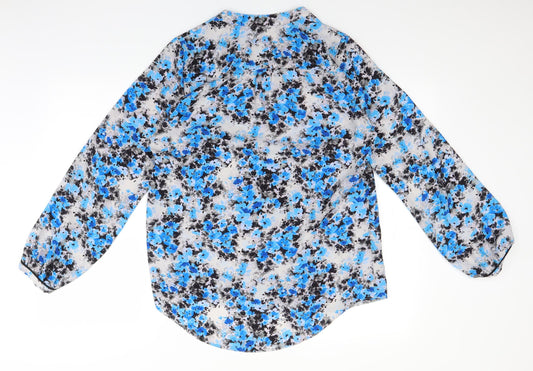 Womens UK Size 10 Atmosphere Blue Basic Blouse