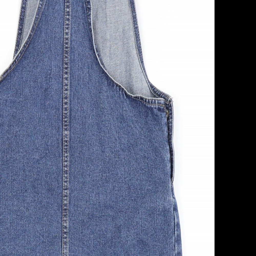 Denim Co. Womens Blue Denim Pinafore/Dungaree Dress Size 8