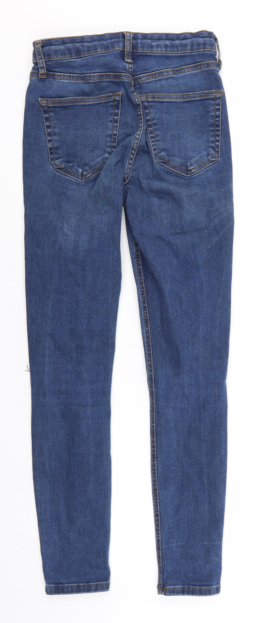 Mens UK Size 26 Topshop Regular Fit Straight Blue Jeans