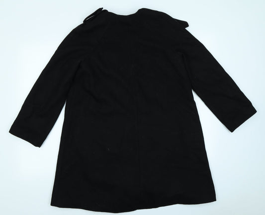 Womens UK Size 8 H&M Black Overcoat