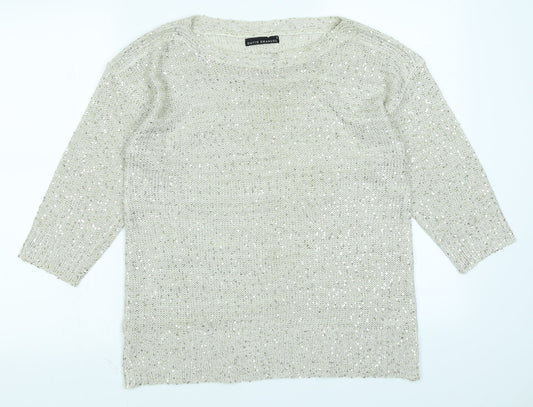 David Emanuel Womens Gold Pullover Jumper Size S