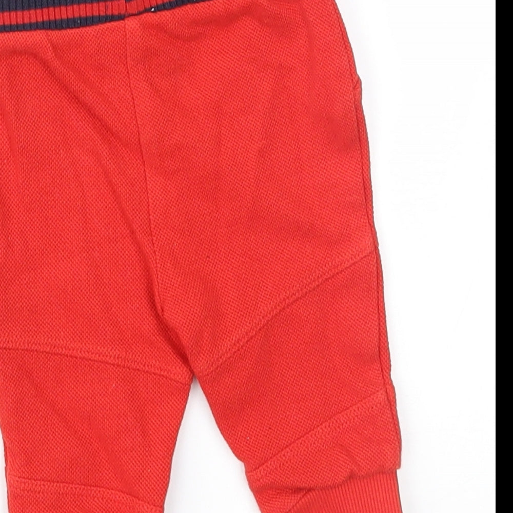 TU Baby Red Jogger Trousers Size 0-3 Months
