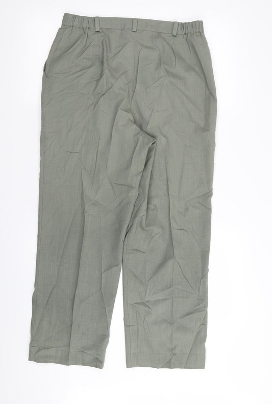 Womens UK Size 14 country collection Regular Fit Green Trousers