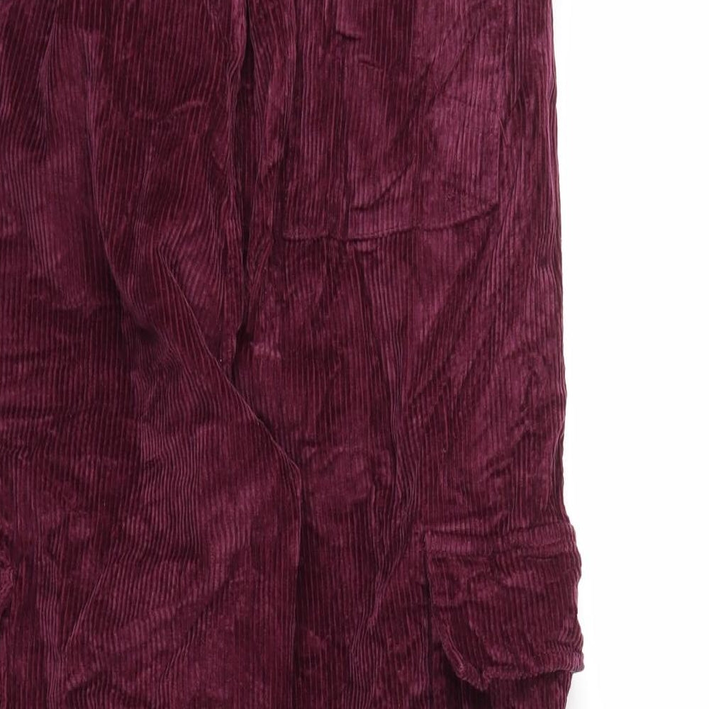 Womens UK Size 8 ASOS Regular Fit Red Trousers