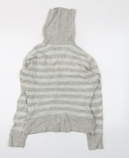 EDITIONS Womens Blue Striped Pullover Jumper Size L