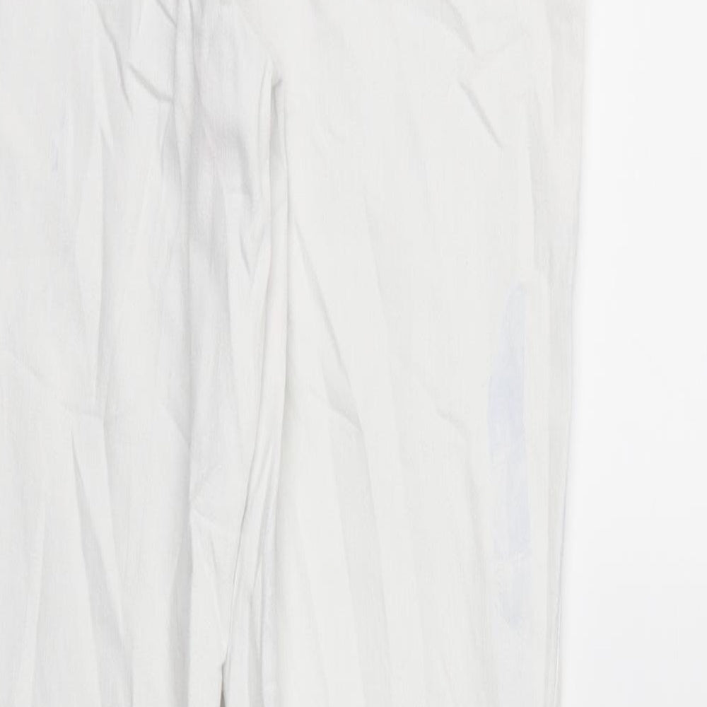 Womens UK Size 14 Oui Relaxed Fit Skinny White Jeans