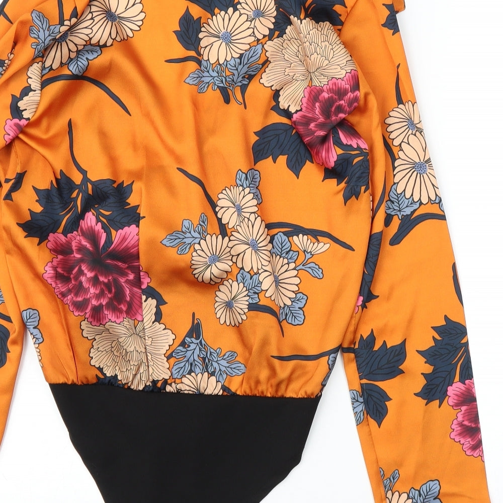 Womens UK Size M Preworn One-Piece Orange Leotard