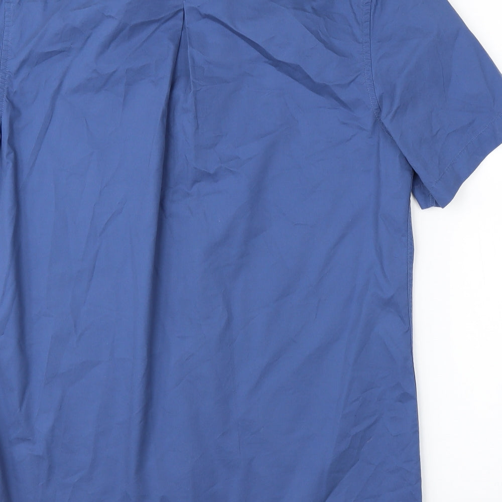 River Island Mens Blue Button-Up Size M