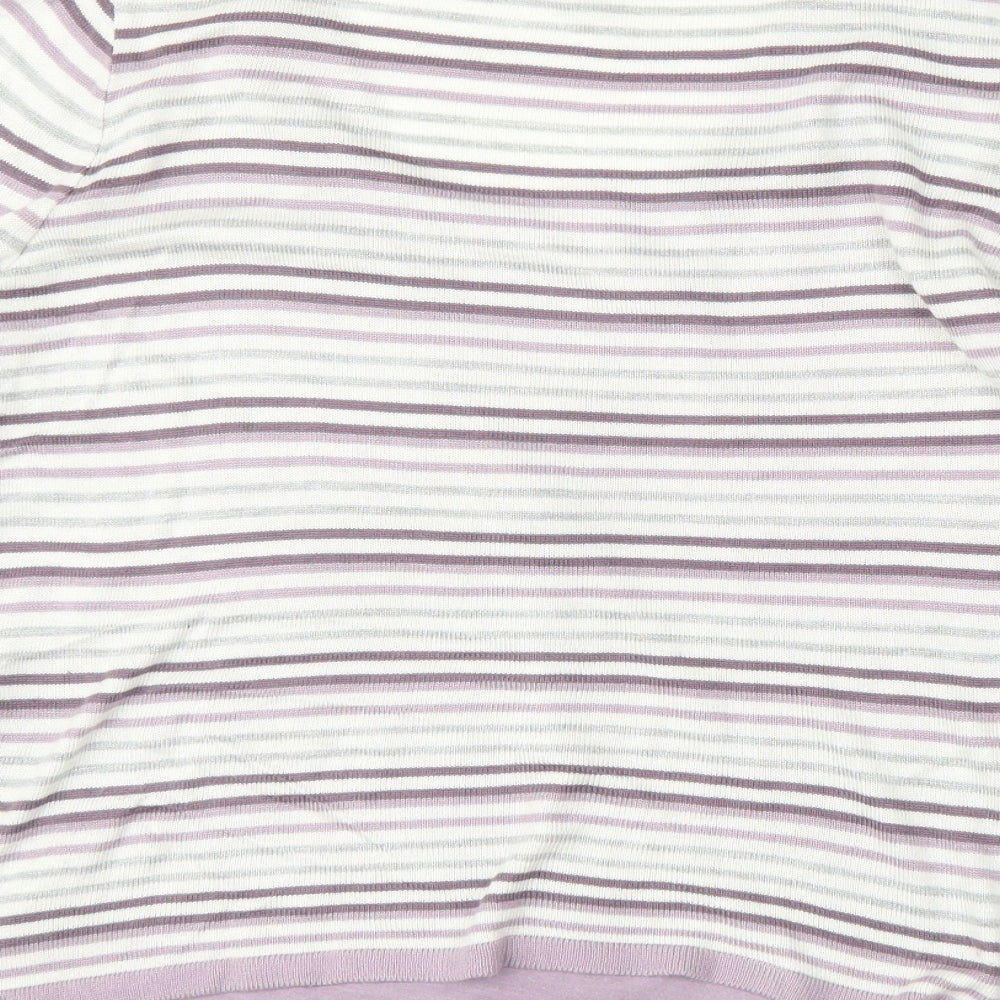 George Womens Purple Striped Pullover Jumper Size 12