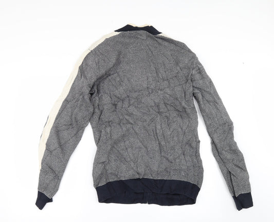 EWM Mens Blue Full Zip Jumper Size S