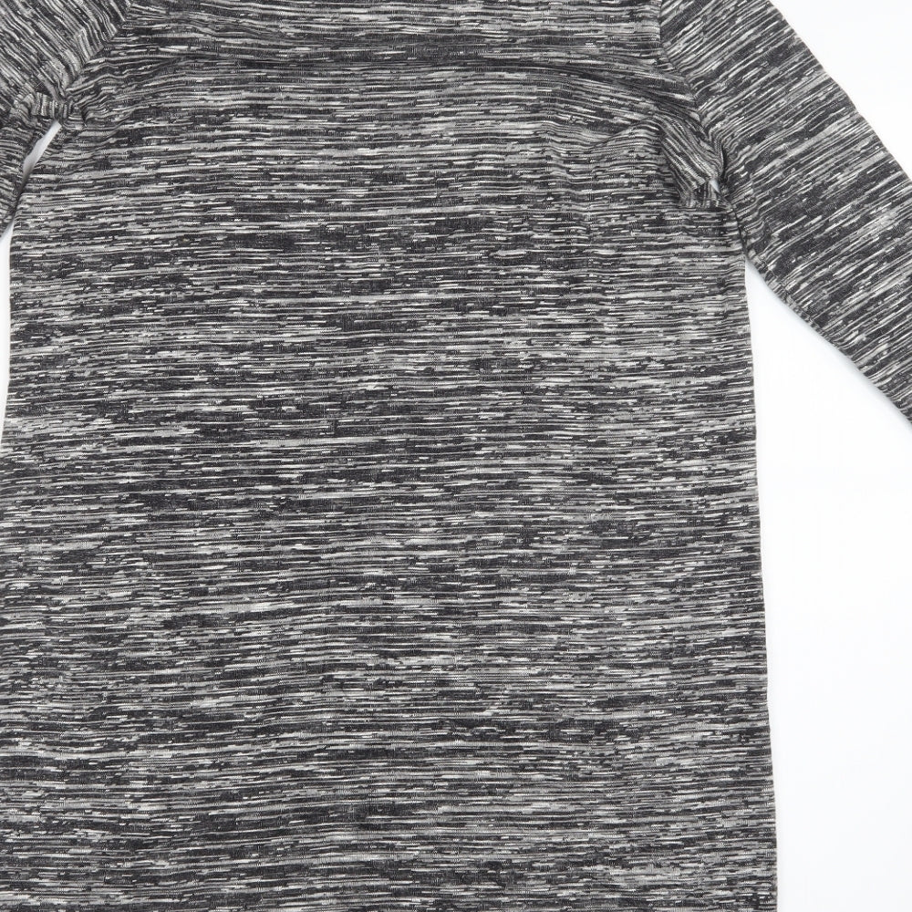 TU Womens Black Basic T-Shirt Size 10 - Long