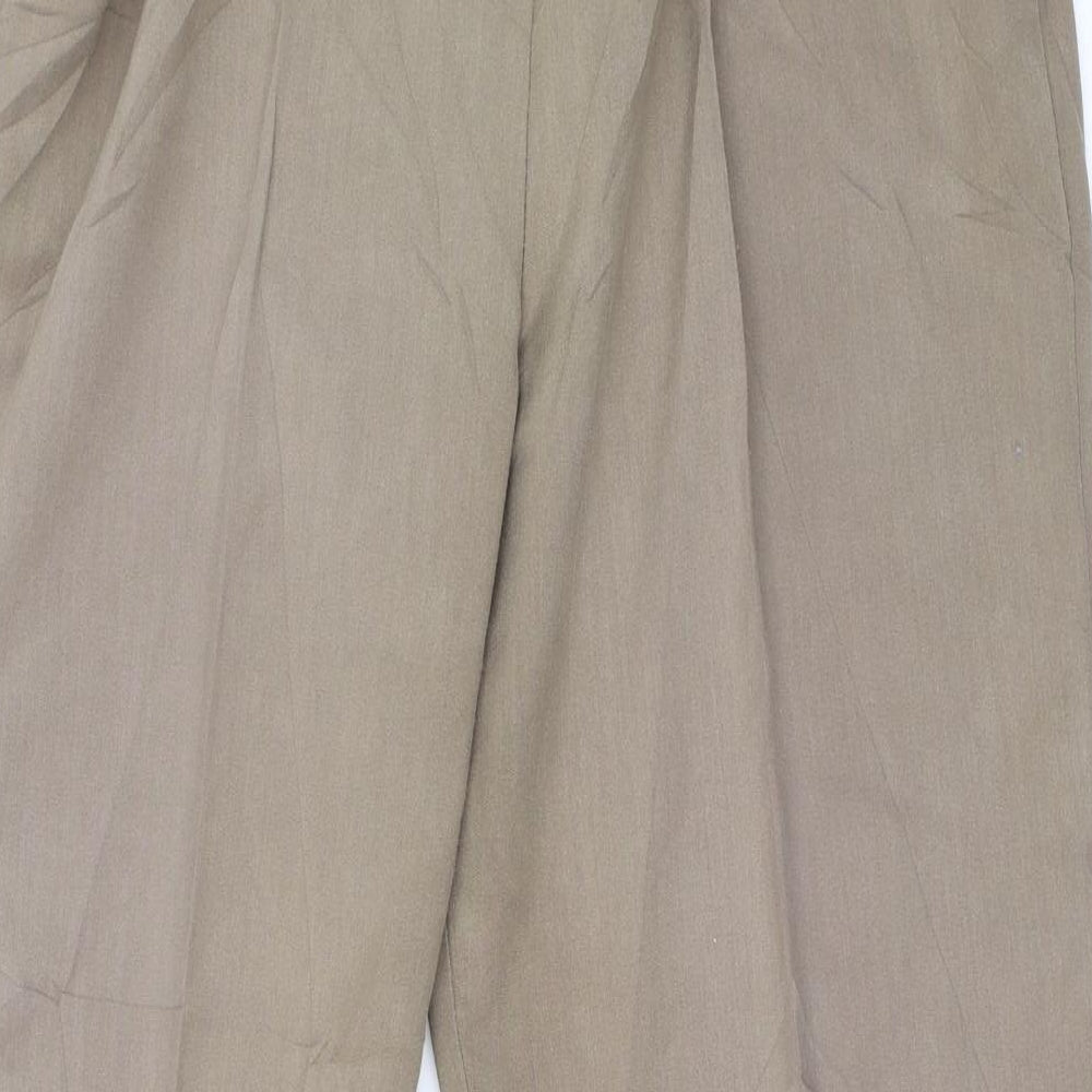 Preworn Womens Beige Trousers Size 16 L25 in