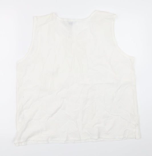 Womens UK Size 18 Happit White Basic Tank