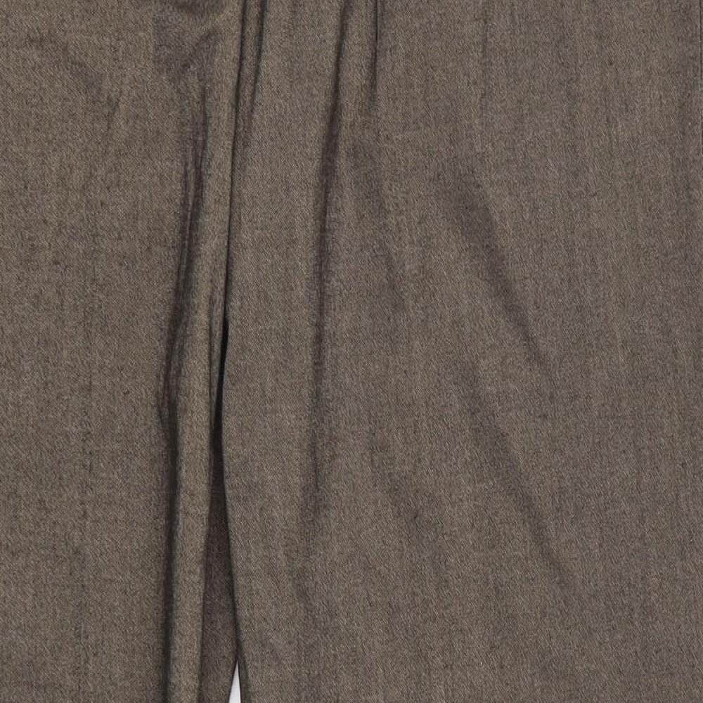 Womens UK Size 18 Preworn Regular Fit Brown Trousers