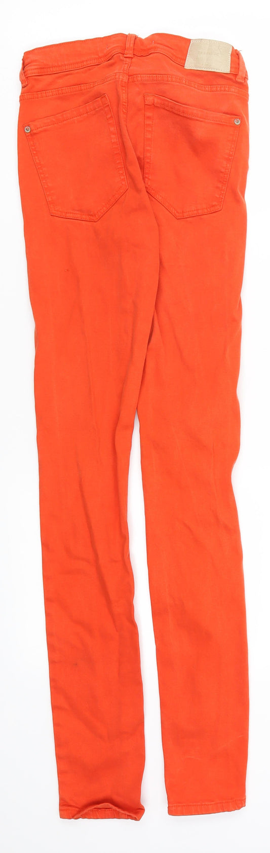 Zara Womens Red Denim Skinny Jeans Size 6 L29 in