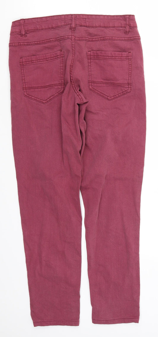 Womens UK Size 10 Blue Motion Regular Fit Skinny Pink Jeans