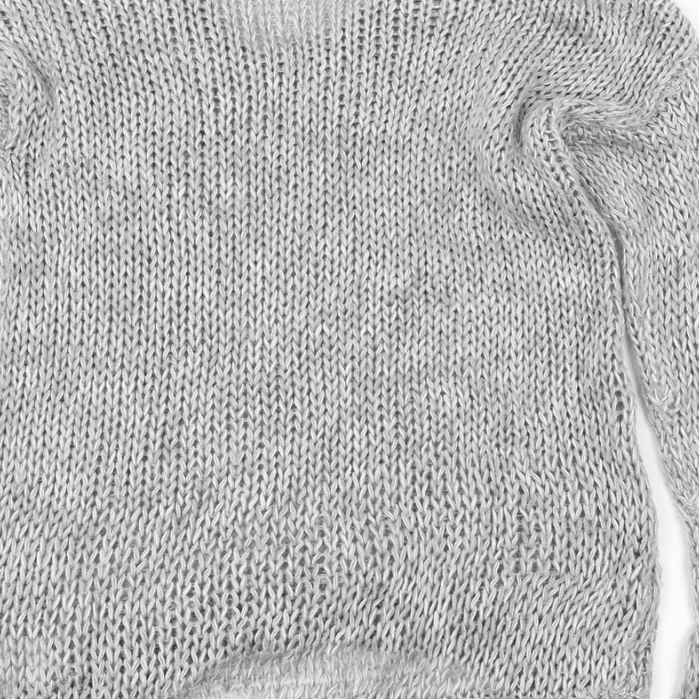 Peacocks Womens Grey Pullover Jumper Size S