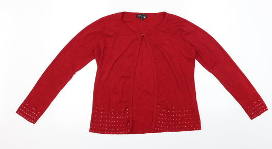 Sky Designs Womens Red Cardigan Jumper Size S