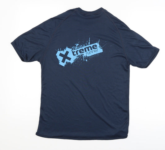 X Runner Mens Blue Basic T-Shirt Size S