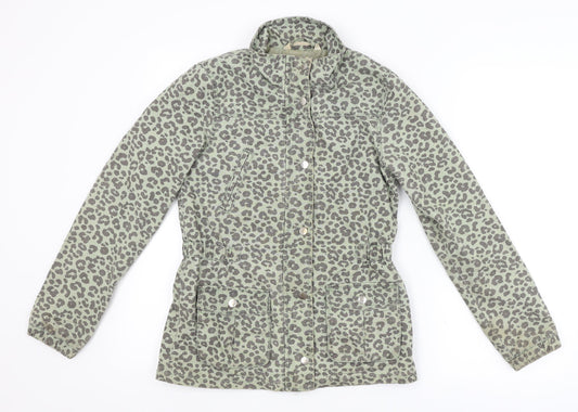 Womens UK Size 8 H&M Green Overcoat