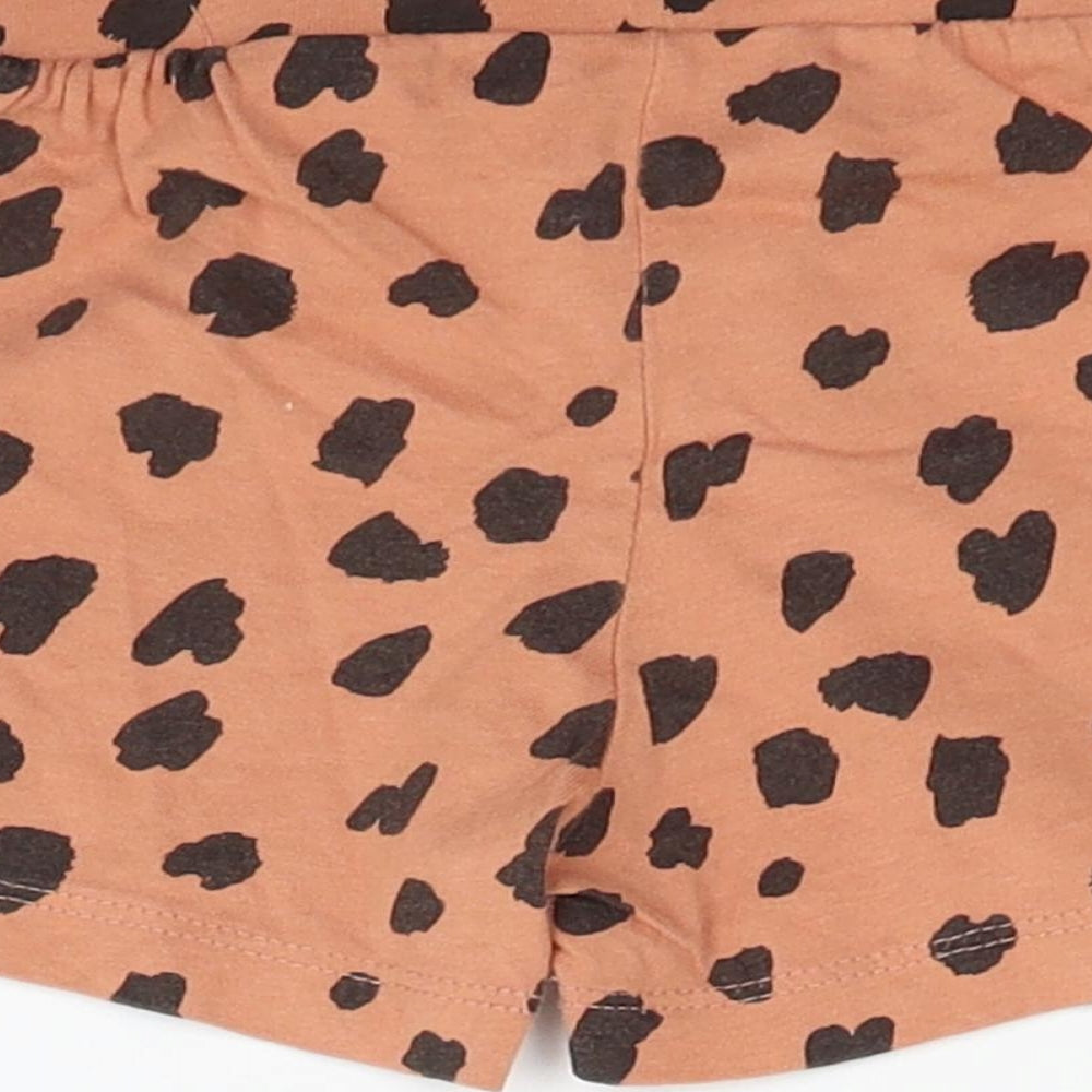 Primark Girls Beige Animal Print Cropped Trousers Size 6-9 Months